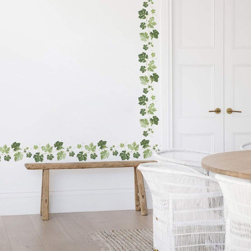 WanQin Ivy Wall Decals Vines Border PVC Wall Stickers for Kitchen Living Room Decorations (4 Sheets) - Image 3